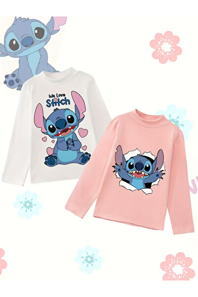 Machetta Σετ μπλουζάκια με μακρυμάνικο παιδικό στιτς με τύπωμα τεμαχίων