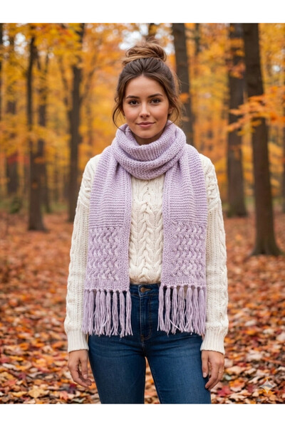 As Reyon Saçaklı Triko Atkı Şal