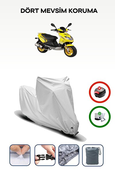 Breen Gray Lock Compatible Keeway Focus 125 Compatible Motorcycle Tarpaulin Waterproof