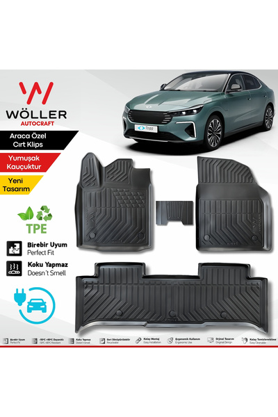 wöller Togg T10F Paspas 2025 Sonrası Uyumlu 3d Havuzlu Paspas