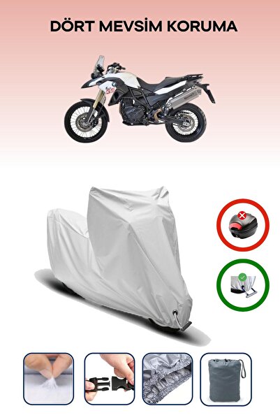 Breen قماش رمادي اللون متوافق مع دراجة نارية BMW F 850 GS مقاوم للماء