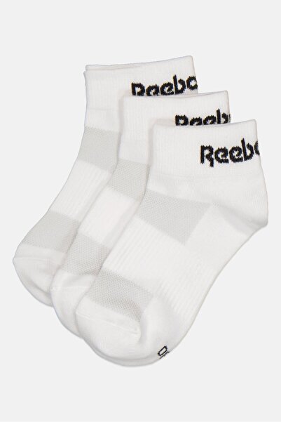 Reebok Kids Boy 3 Pairs Brand Logo Ankle Socks, White