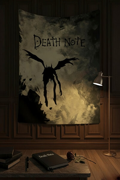 Nivendi Anime Manga Silüeti ve Yazı Kumaş Duvar Örtüsü Ev Dekorasyon Duvar Ha...