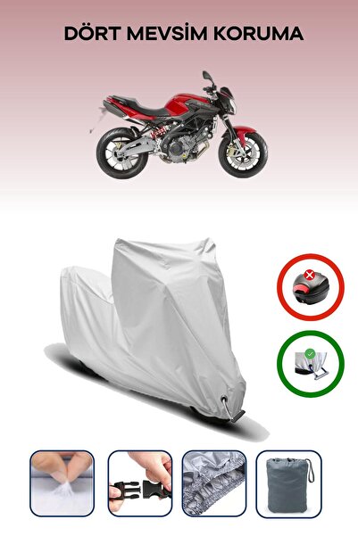 Breen غطاء دراجة نارية متوافق مع Aprilia Shiver 900 باللون الرمادي مقاوم للماء