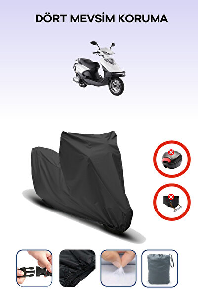 Breen قفل حقيبة خلفية أسود غير متوافق مع قماش دراجة نارية متوافق مع كوبا زينزيرو، 4 مواسم