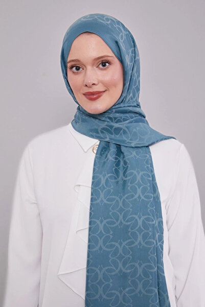 Levidor Geometric Pattern Grazia Shawl - Turquoise