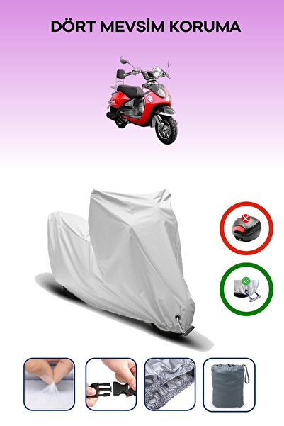 Breen Gray Lock Compatible Yuki Legend 50 Compatible Motorcycle Tarpaulin Waterproof