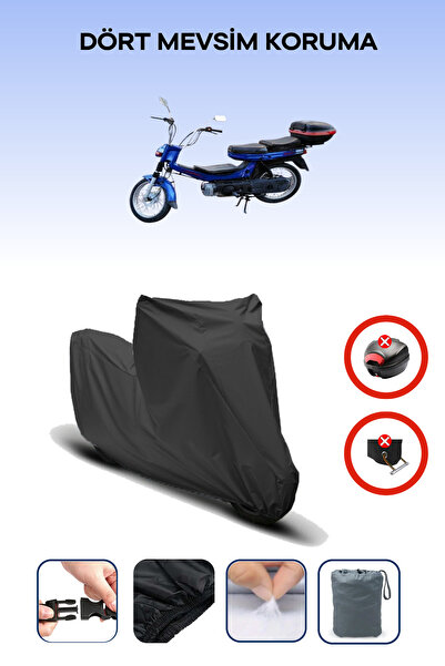 Breen قفل حقيبة خلفية أسود غير متوافق مع كانوني توربو GXL، قماش دراجة نارية متوافق، 4 مواسم