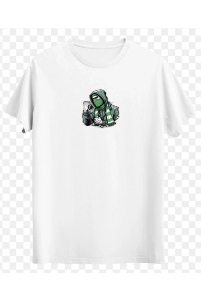 Bestteks تي شيرت سويت شيرت باللون الأخضر والأبيض من هوليجان للجنسين