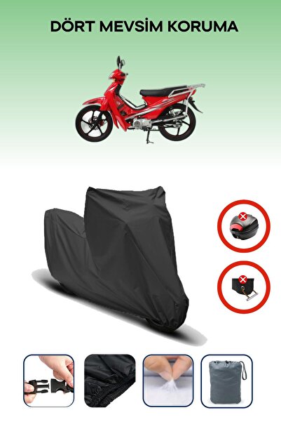 Breen قفل حقيبة خلفية أسود غير متوافق مع مونديال 100 MFH، قماش متوافق مع الدراجات النارية، 4 مواسم