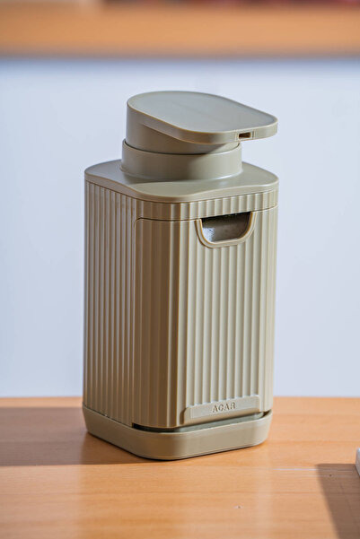 ACAR Snoppy Liquid Soap Dispenser with Sponge Chamber Khaki - 19 cm