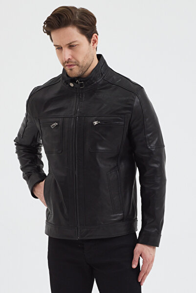 vivamood Michael Hakiki Deri Erkek Mont