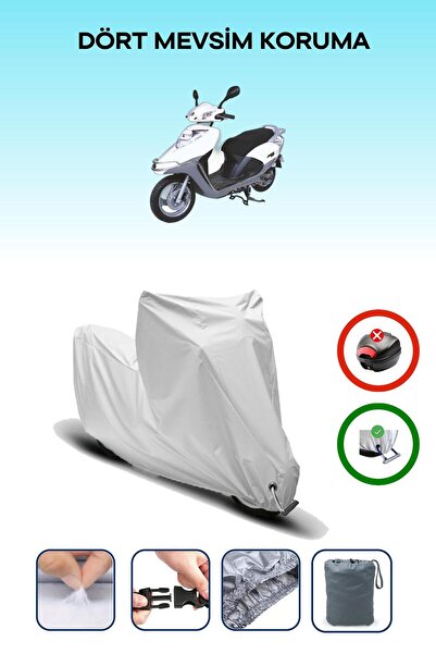 Breen غطاء دراجة نارية متوافق مع غطاء دراجة نارية من نوع Arora AR 50 متوافق مع اللون الرمادي مقاوم للماء