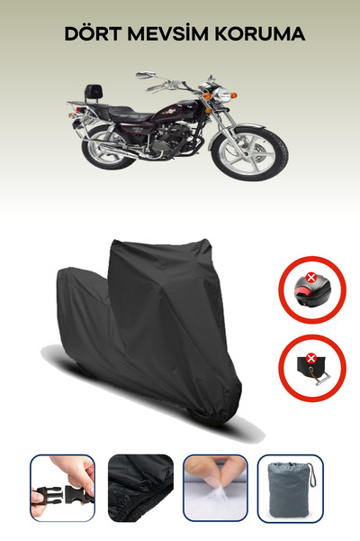 Breen حقيبة خلفية سوداء متوافقة مع كانوني سيهان 250، قماش للدراجات النارية، مناسبة لجميع الفصول