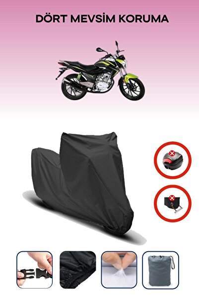 Breen Black Rear Bag Lock Incompatible with Falcon Sport 150 Compatible Motorcycle Tarpaulin, 4 Seasons