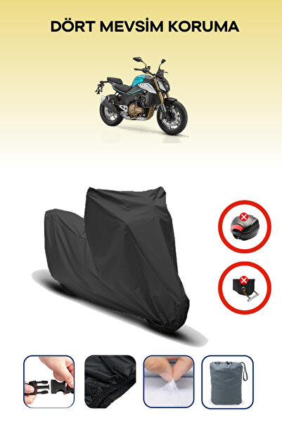 Breen Black Rear Bag Lock Incompatible Rks Srk550 Compatible Motorcycle Tarpaulin, 4Seasons