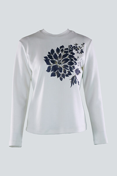 IDYL Flower Printed Beaded Blouse