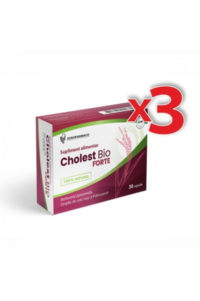 Eurofarmaco Cholest Bio Forte x30 capsule (pachet 3 cutii) Zephyr Labs