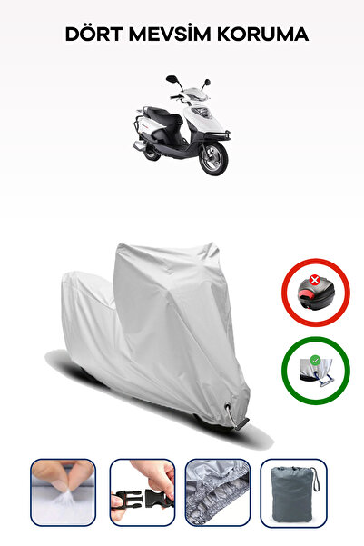 Breen Gray Lock Compatible Kuba Gelli 125 Compatible Motorcycle Tarpaulin Waterproof