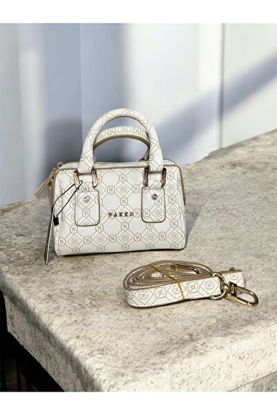 ÇANTA Gold Detaylı Beyaz El Ve Omuz Çantası