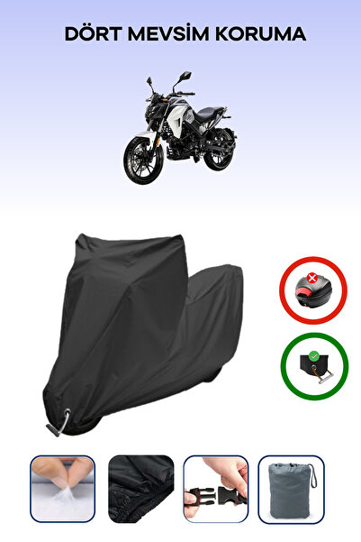 Breen غطاء دراجة نارية متوافق مع SYM NH X 125 NFC متوافق مع اللون الأسود مقاوم للماء