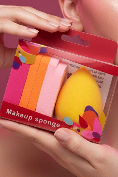 monangel Kadın 7`li Kutulu Mini Makyaj Pudra Fondöten Kapatıcı Sünger Seti