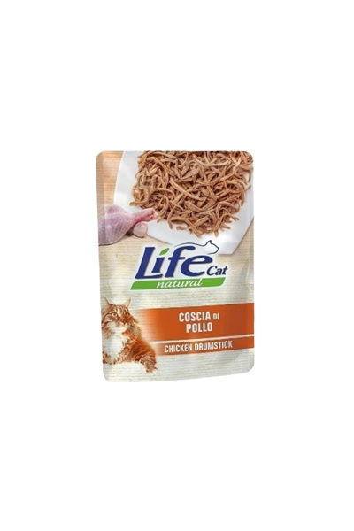 Life Cat لايف كات طعام رطب للقطط البالغة بأفخاد الدجاج 70g