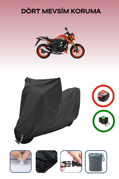 Breen Black Lock Compatible Rks Tnt 202 Compatible Motorcycle Tarpaulin Water...
