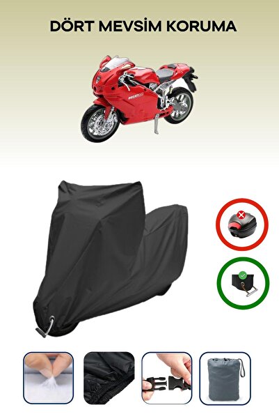 Breen Black Lock Compatible Ducati 999 Compatible Motorcycle Tarpaulin Waterp...