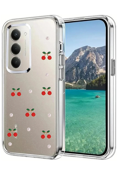 Nezih Case Redmi 15 4G Uyumlu Şeffaf Görünümlü Simli Zarif Kılıf