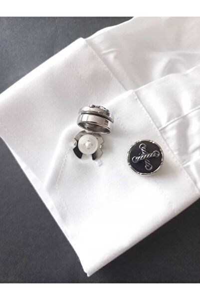 Kravatistan Tüm gömleklere uyumlu düğmeye geçmeli kol düğmesi