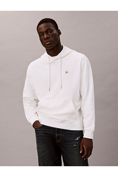 Calvin Klein Erkek LS Terry Badge Hoodie