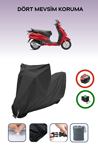 Breen غطاء دراجة نارية متوافق مع Black Lock متوافق مع Hero Duet LX 110 مقاوم للماء