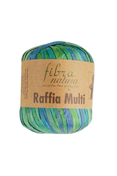 Fibra Natura Raffia Multi 100% viscoză – 35 g 80 m Grosime medie Ață de trico...