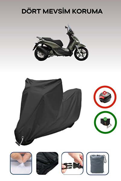 Breen Black Lock Compatible with Piaggio Beverly 300 Tourer I.E. Compatible M...