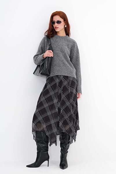 Addax تنورة ميدي منقوشة E9083