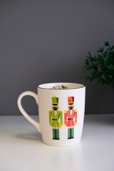 tabakevi Tabak Evi Porcelain Gold Gilded Lead Soldier Mug with Handle 9cm 220ml Single