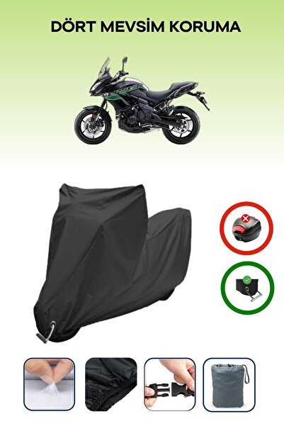 Breen Black Lock Compatible Kawasaki Versys 650 Compatible Motorcycle Tarpaulin Waterproof