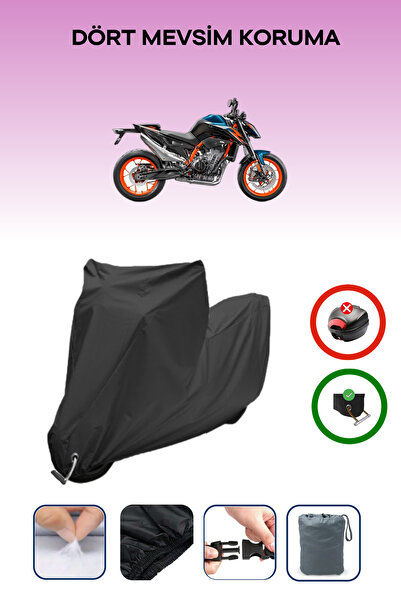 Breen Black Lock Compatible Ktm 890 Duke R Compatible Motorcycle Tarpaulin Waterproof