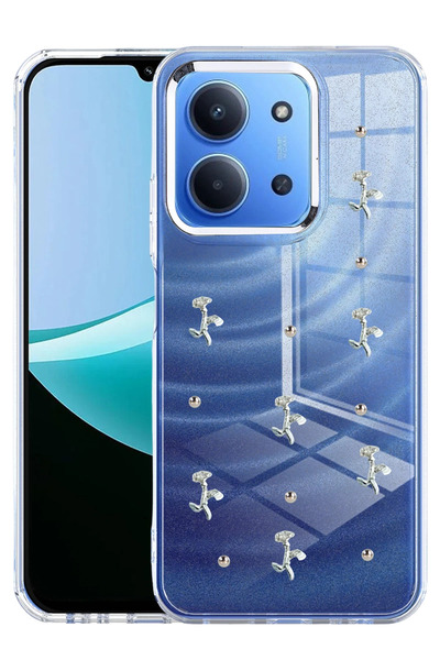 Nezih Case Redmi 15C 4g Compatible Transparent Glittery Elegant Case