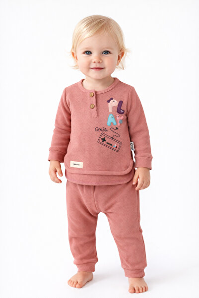 mini&sweet Baby Suit Play Pattern Long Sleeve Transitional