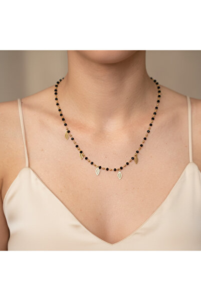 Brandsmiths Noir Leaf Necklace