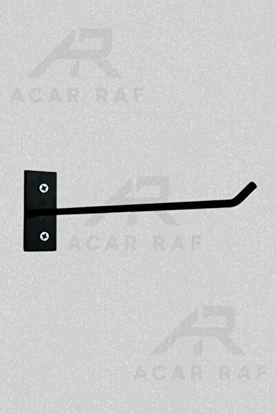 Acar Raf Black Wall Hook 25 Pieces Wall and Particleboard Mounted Hook Rack Hanger