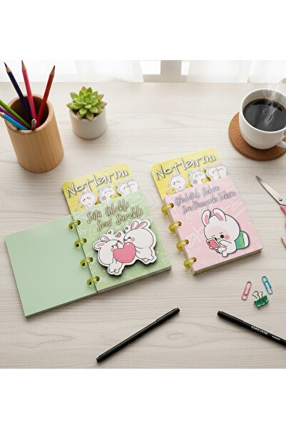 NotYaz Notlarım Bloknot Kalpli Model 60 Yaprak