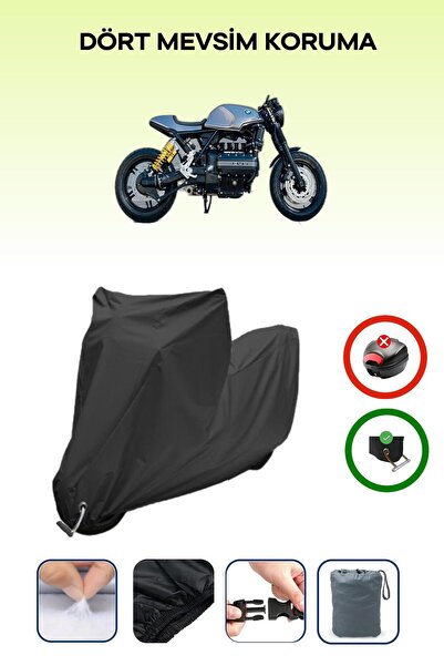 Breen قماش أسود متوافق مع دراجة نارية BMW K 1100 LT مقاوم للماء