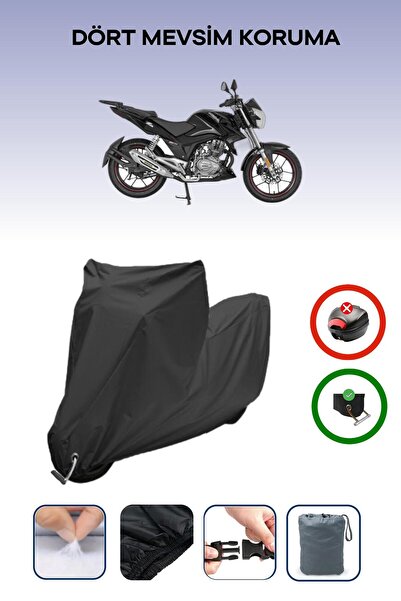 Breen Black Lock Compatible Mondial 150 Z-One Compatible Motorcycle Tarpaulin...