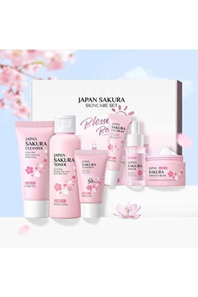 LAIKOU مجموعة العناية بالبشرة اليابانية ساكورا، مجموعات هدايا تجميلية للنساء