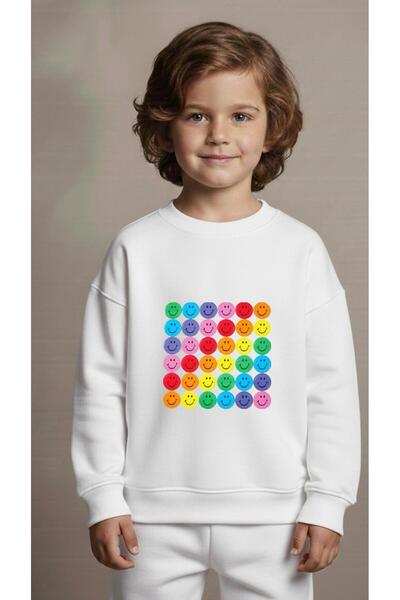 playwear Timski dukserica sa EMOJIS-ima za devojčice i dečake, okrugli izrez,...