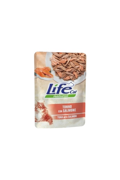 Life Cat لايف كات طعام رطب للقطط بالتونا و السلمون 70g
