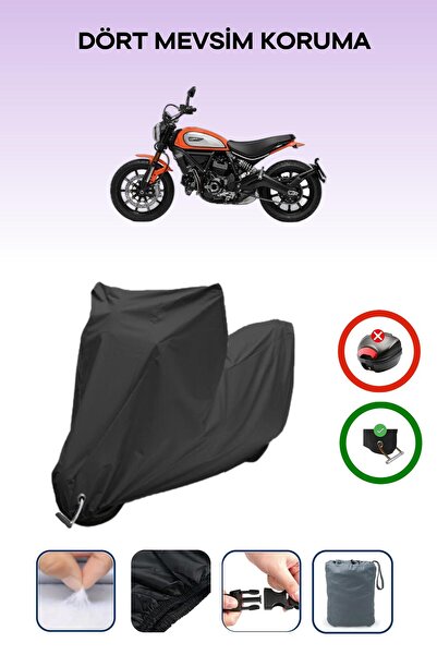 Breen غطاء دراجة نارية متوافق مع دراجة دوكاتي سكرامبلر أيكون دارك، مقاوم للماء